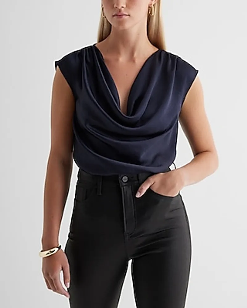 Satin Cowl Neck Gramercy Bodysuit Women