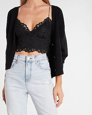 Allover Lace Crop Top Women's