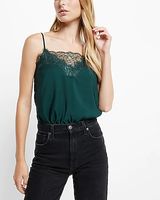 Lace Trim Downtown Cami Thong Bodysuit