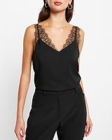 Satin Lace Strap V-Neck Downtown Cami