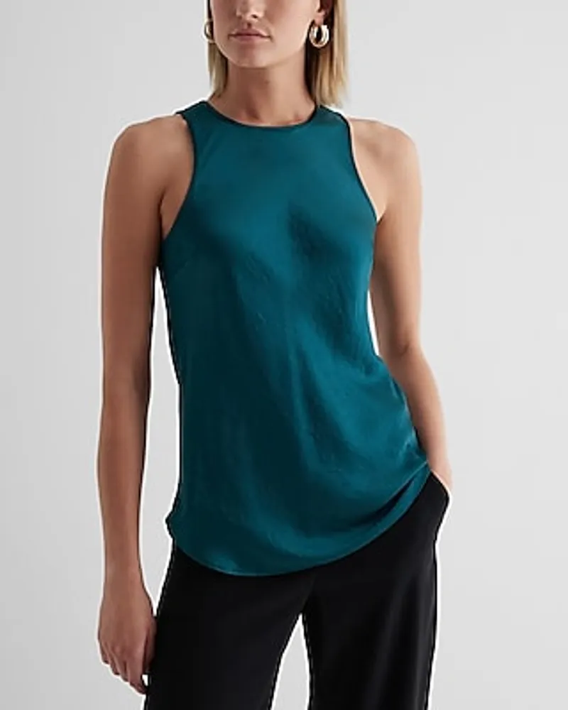 Express Satin Crew Neck Tank