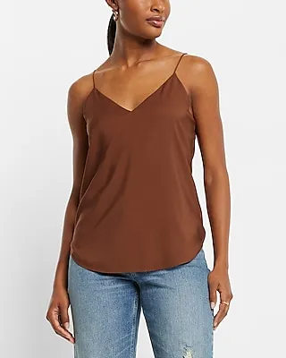 V-Neck Downtown Cami Brown Women's S