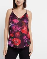 Floral V-Neck Downtown Cami Purple Women's XS