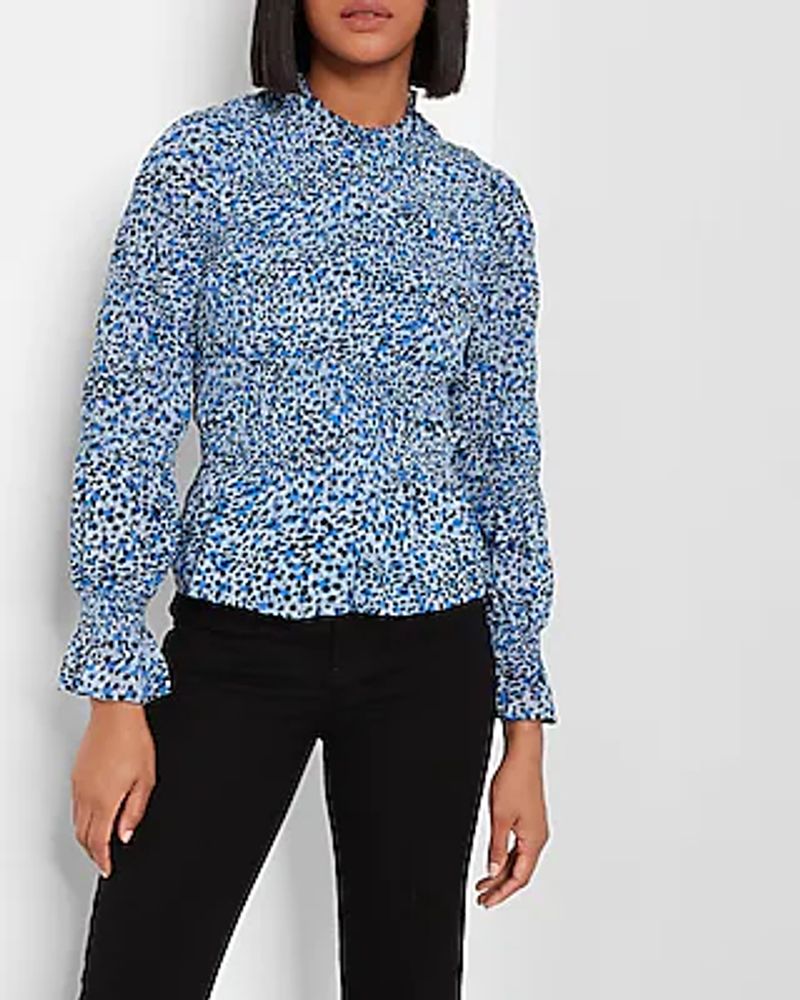 peplum top leopard print