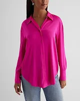 Satin Boyfriend Portofino Shirt