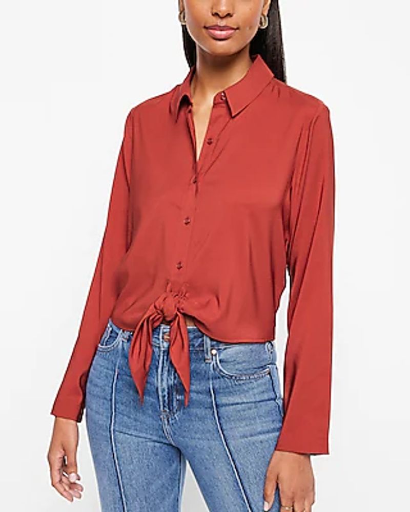 Tie Front Relaxed Portofino Shirt