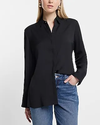 Relaxed Tunic Portofino Shirt Black Women's XS