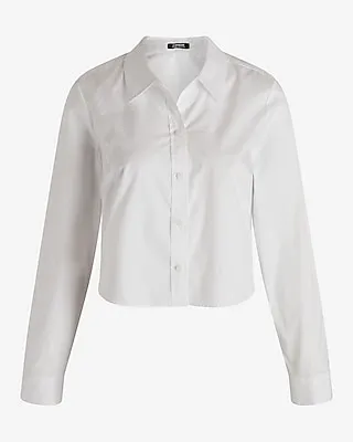 Cotton Cropped Portofino Shirt White Women's S