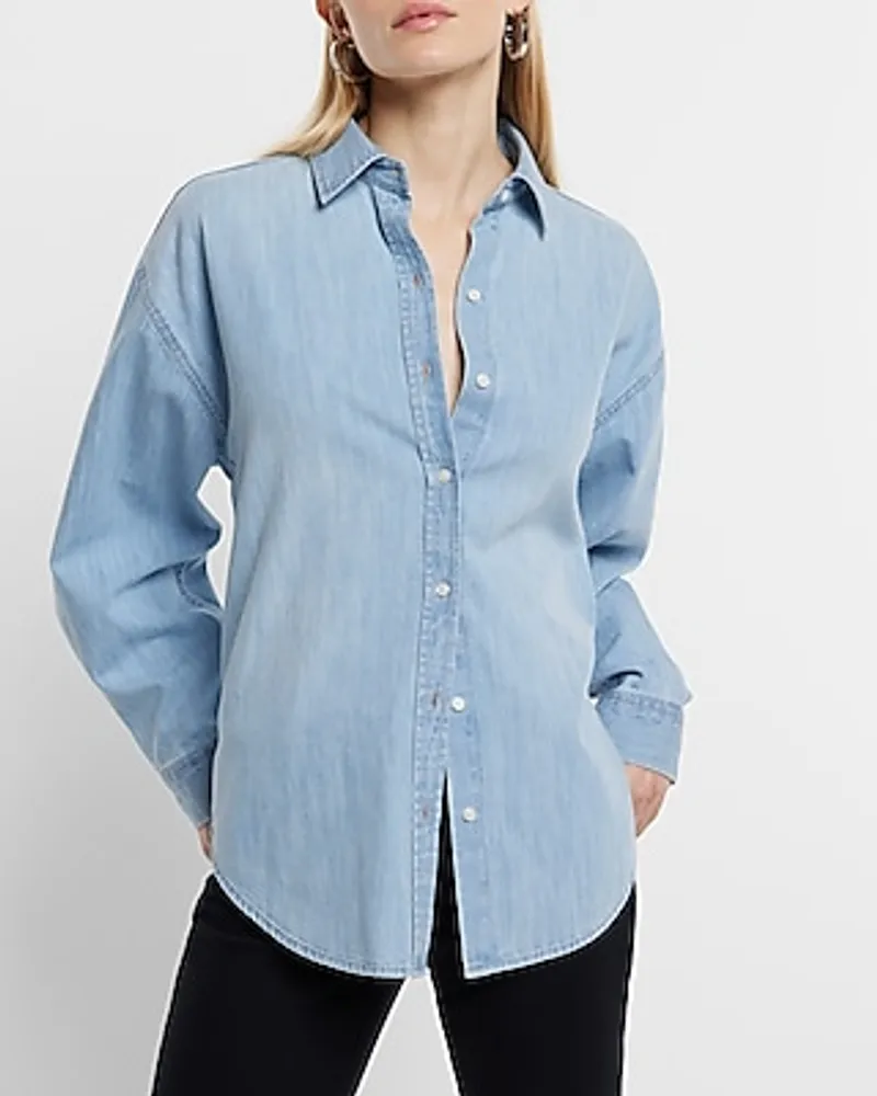 Denim Boyfriend Portofino Shirt Blue Women's L