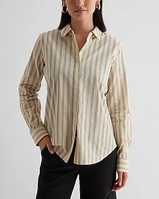 Slim Striped Portofino Shirt Multi-Color Women's