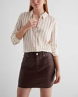 Relaxed Satin Striped Portofino Shirt