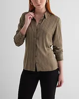 Relaxed Satin Striped Portofino Shirt