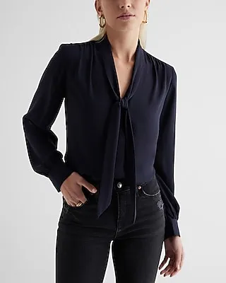 Tie Neck Slim Portofino Shirt Women's