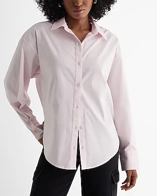 Poplin Boyfriend Portofino Shirt Pink Women's M