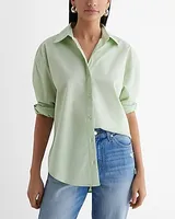 Poplin Boyfriend Portofino Shirt Green Women's XS