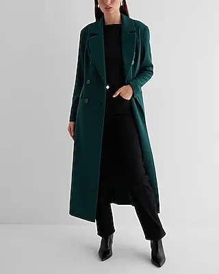 Maxi Buttoned Trench Coat