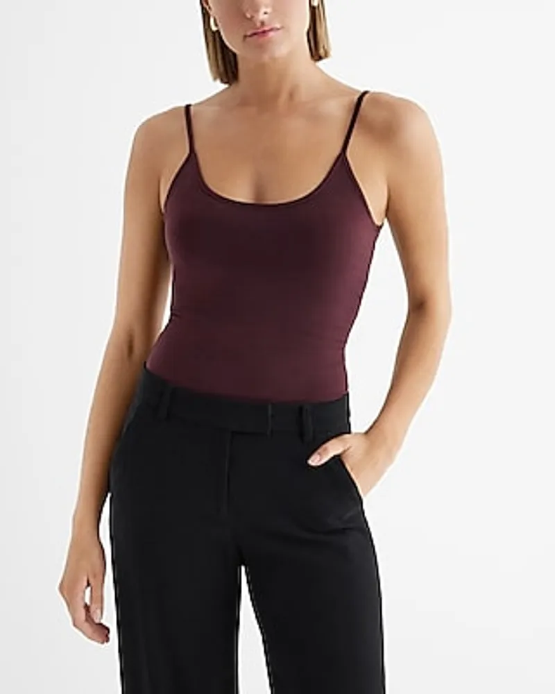 Express Scoop Neck Cami Bodysuit Purple Women's XS