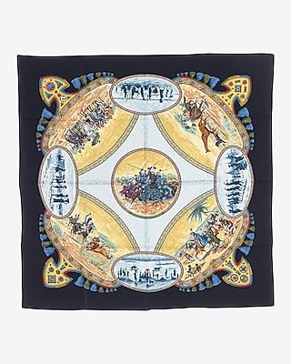 Hermes Cavaliers Peuls Scarf Authenticated By Lxr Women's Blue