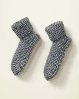 Upwest Knit Slipper Sock Gray Women's L/XL