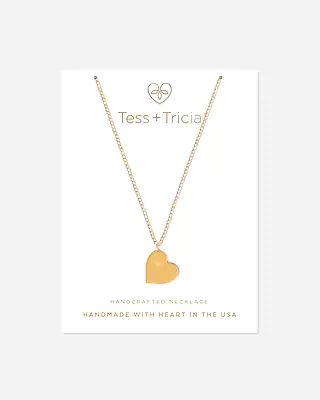 Tess + Tricia Heart Charm Necklace Women's Gold