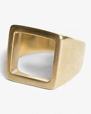 Soko Open Square Statement Ring Gold Women's 7