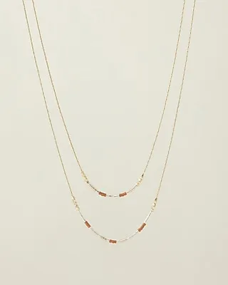 Upwest Layered Glass Bead Necklace