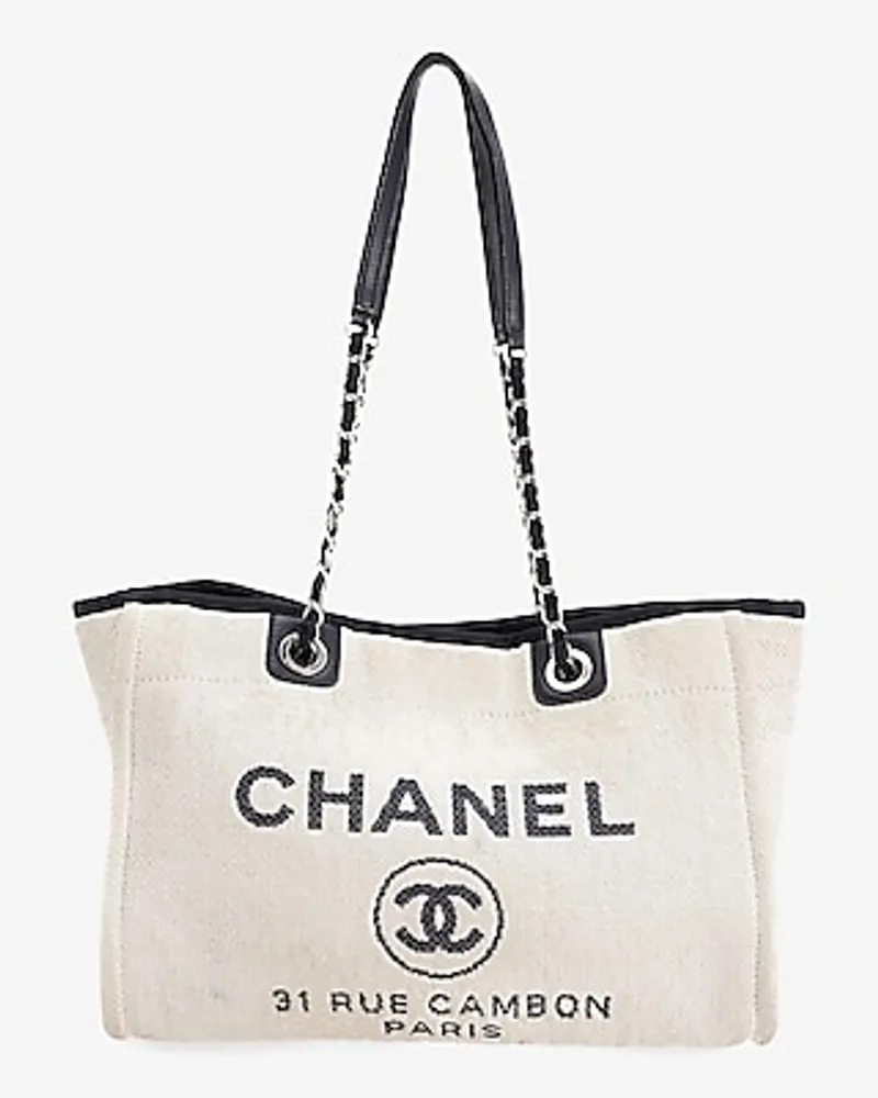 Express Chanel Deauville Medium Tote Bag Authenticated By Lxr