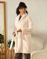 Upwest Soothing Sherpa Robe White Women's L/XL