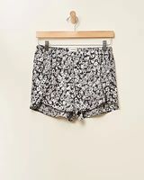 Upwest Mid Rise Washable Satin Sleep Shorts Gray Women