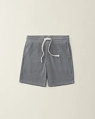 Upwest Cozy Up Drawstring Waffle Shorts Gray Women