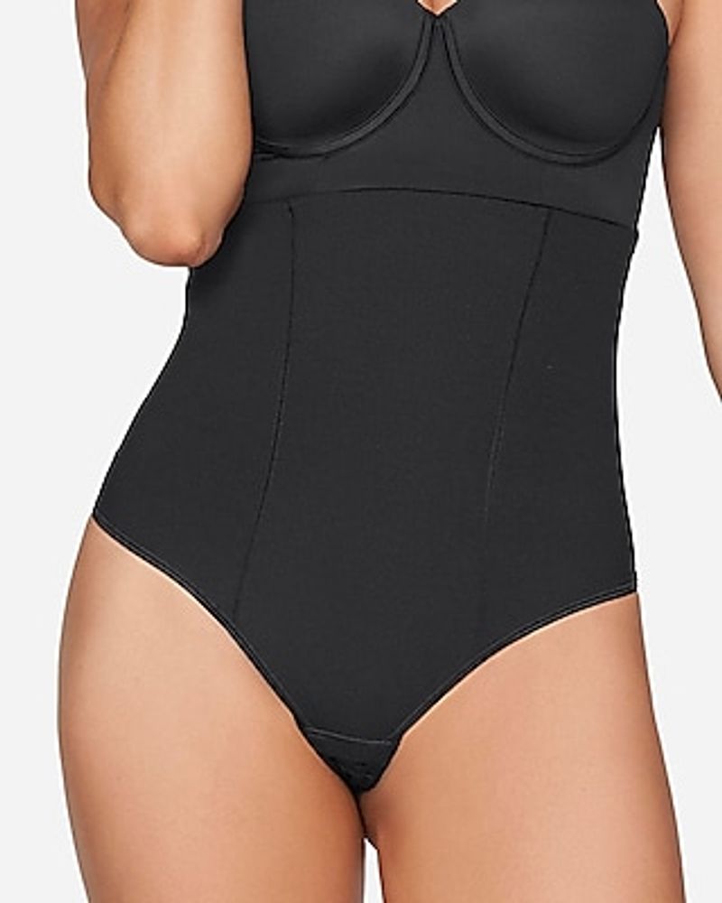 Express Leonisa Extra High-Waisted Sculpting Thong Black Women's S