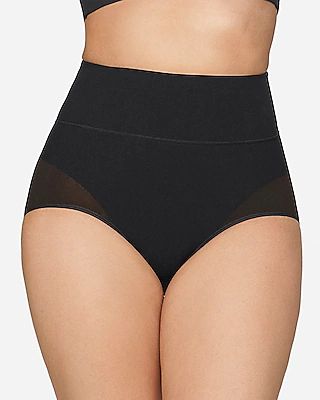 Leonisa High Waisted Classic Smoothing Brief Black Women's XL