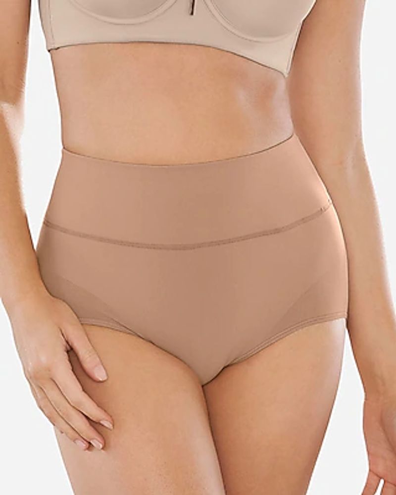 Express Leonisa High Waisted Classic Smoothing Brief Neutral Women's M |  Plaza Las Americas