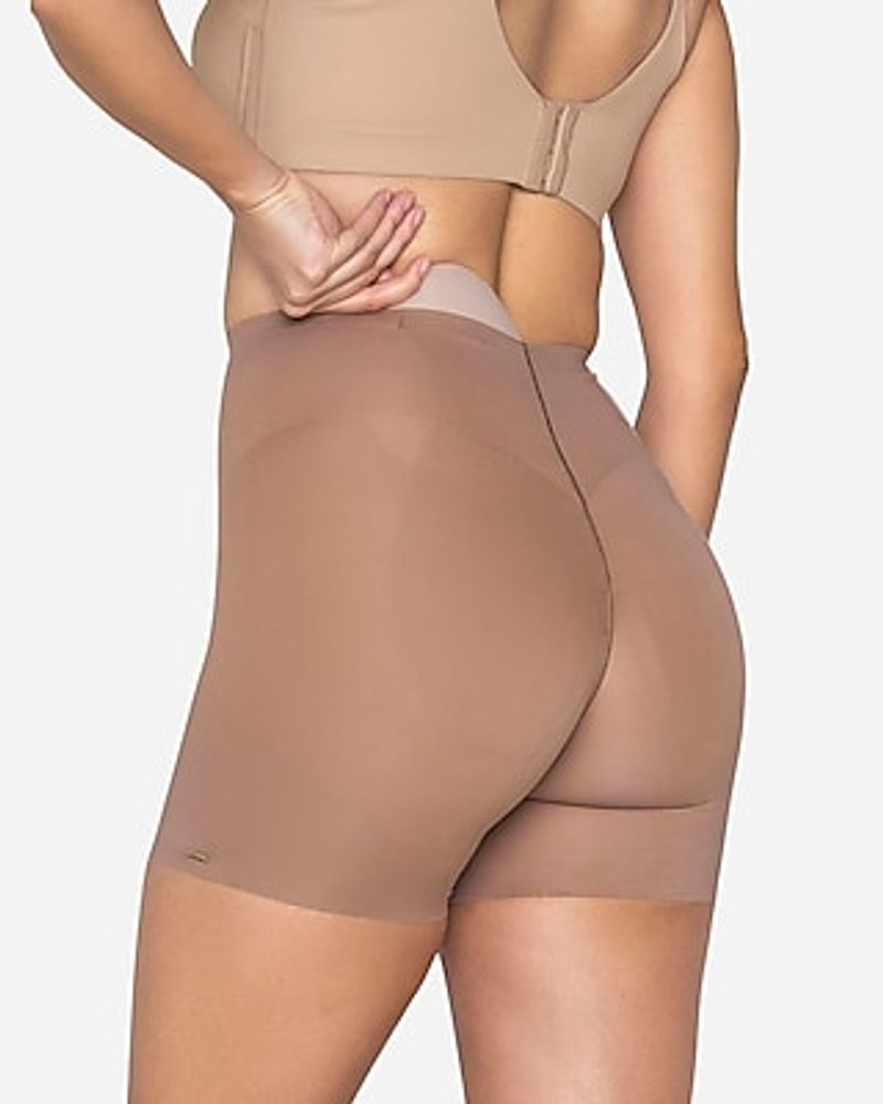 Leonisa Undetectable Padded Butt Lifter Shaper Short Brown Women's S