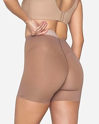 Leonisa Undetectable Padded Butt Lifter Shaper Short Brown Women's M