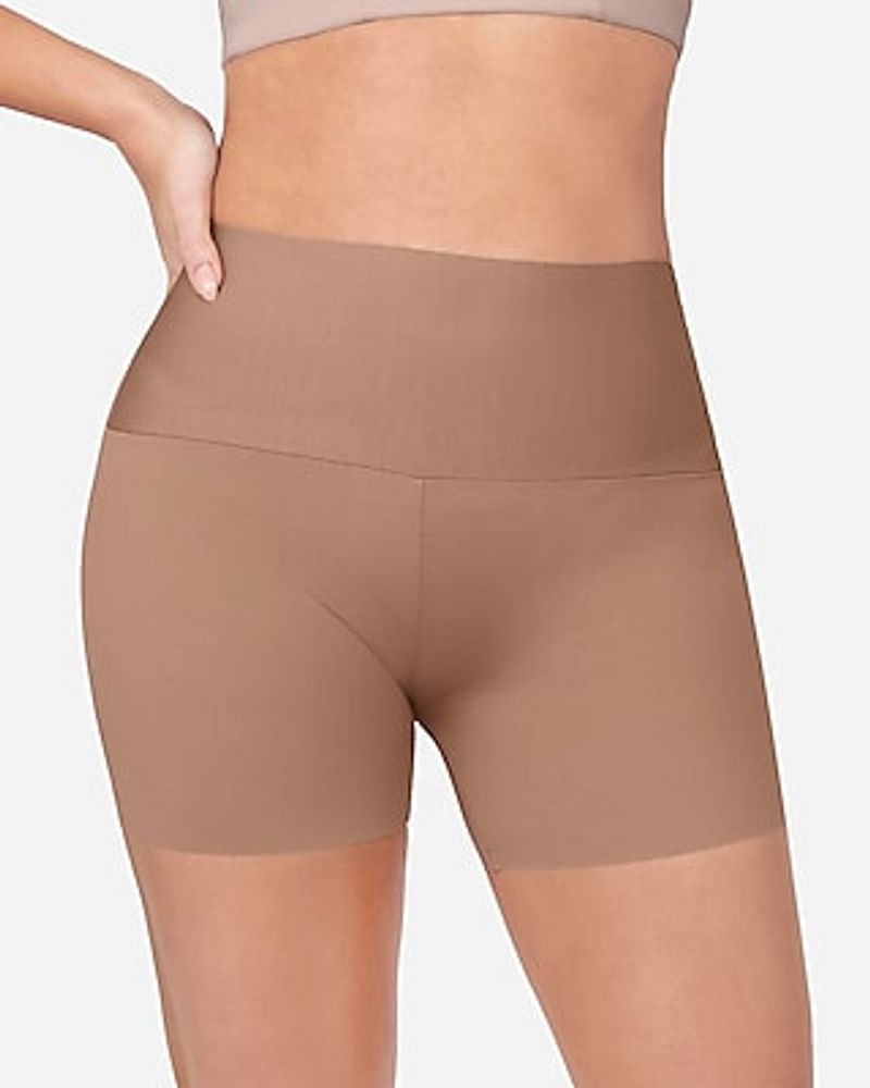 Express Leonisa Stay-In-Place Seamless Slip Short Brown Women's L