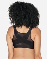 Leonisa Multi Functional Back Support Posture Corrector Wireless Bra Black Women's 36D