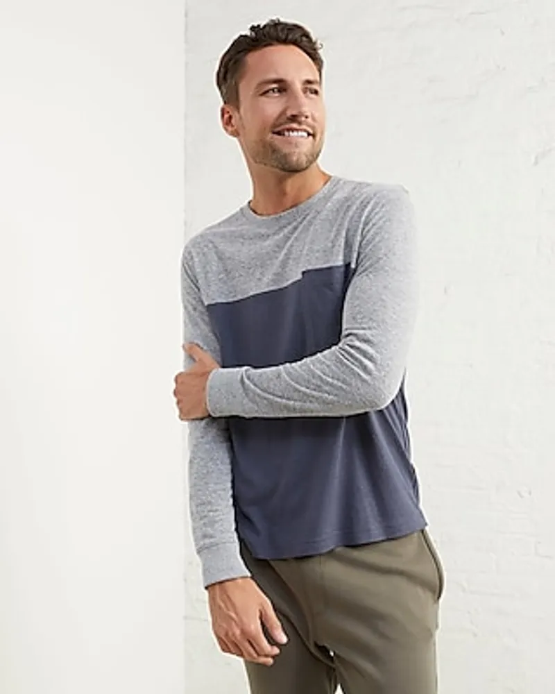 Upwest Hemp Jersey Colorblock Long Sleeve T-Shirt Men