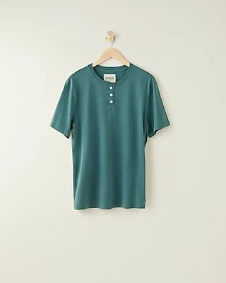 Upwest Clean Cotton Henley T-Shirt Green Men's S