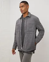 Upwest Relaxed Quilted Shacket Silver Men's XL