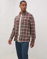 Upwest All-Season Stretch Plaid Flannel Shirt Red Men's M