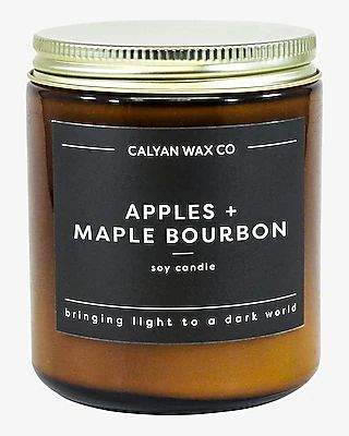 Calyan Wax Co. Apples + Maple Bourbon Amber Jar Soy Candle Women's Brown