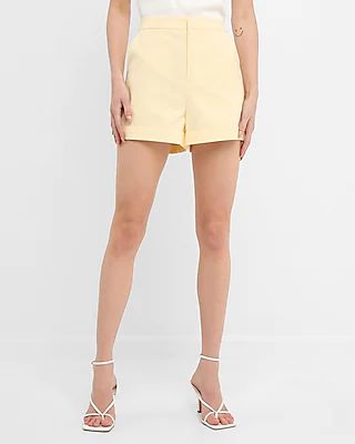 Endless Rose High Waisted Tailored Short Yellow Women's L