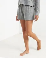 Upwest Hemp Fleece Pull-On Mid Rise Shorts Gray Women's L