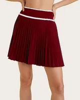 Alala High Waisted Pleated Tennis Mini Skort Purple Women's M