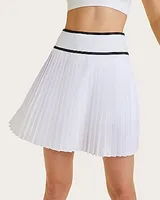 Alala High Waisted Pleated Tennis Mini Skort White Women's M