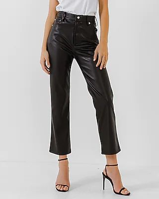 Grey Lab Faux Leather Pant Black Women's XS