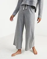 Upwest Hemp Fleece Wide Leg Palazzo Mid Rise Pant Gray Women's XS