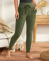 Upwest The High Waisted Sweatshirt Pocket Leggings Green Women