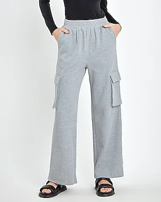 Grey Lab High Waisted Cargo Wide Leg Palazzo Pants Women